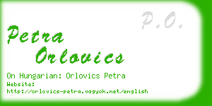 petra orlovics business card